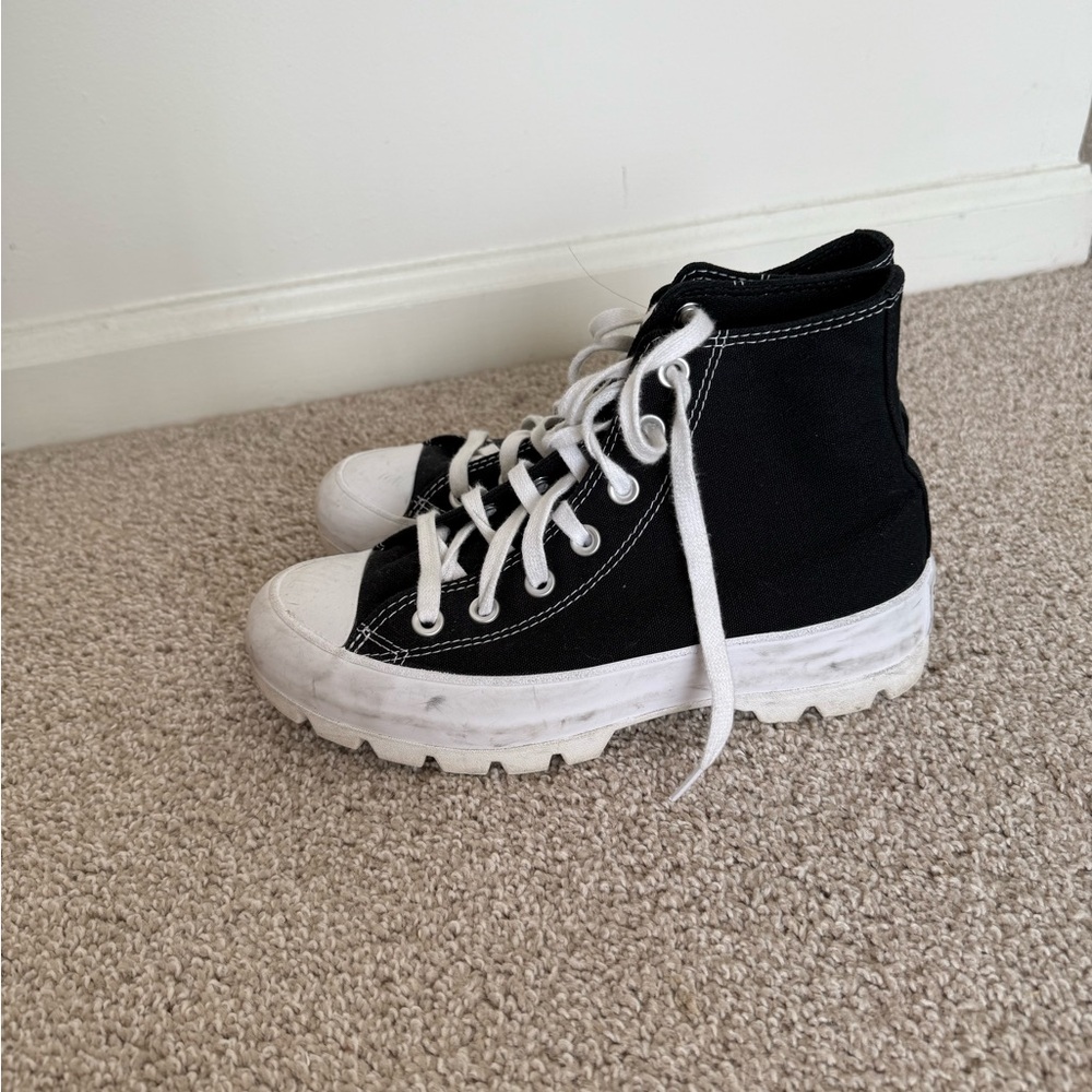 Converse Kids Black and White High-Top Sneakers